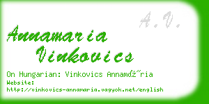 annamaria vinkovics business card